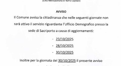 Avviso Sacriporto Avviso Sacriporto